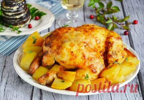 Вкуснее вы еще не пробовали: секретная технология приготовления запеченной курицы с хрустящим картофелем | Славные рецепты Пульс Mail.ru