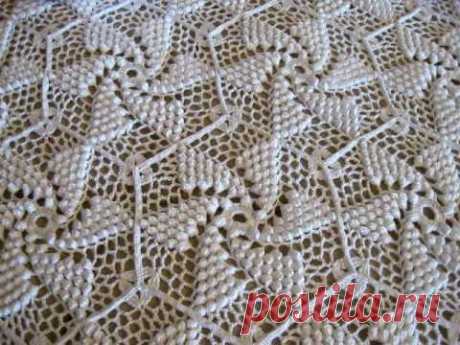 Crocheted Popcorn Pinwheel Bed Spread by Frances Johnson - YouTube