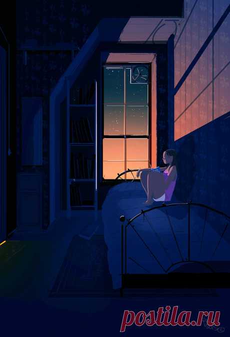 Волшебство ночи... Художник Паскаль Кэмпион (Pascal Campion).