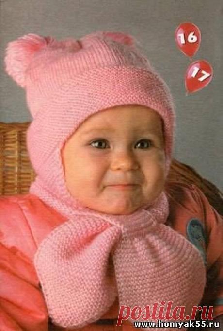 Головные уборы для детей спицами » Страница 2 » Хомяк55.ру
