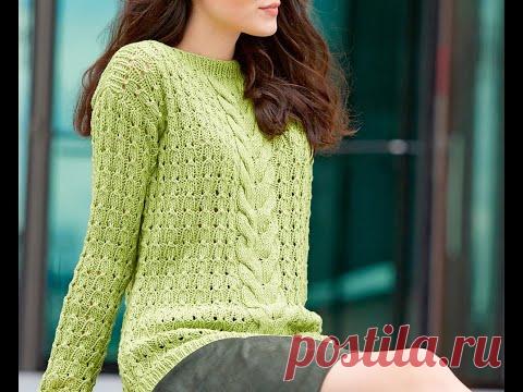 Супер простой эффектный джемпер с выразительной косой по центру от немецких дизайнеров