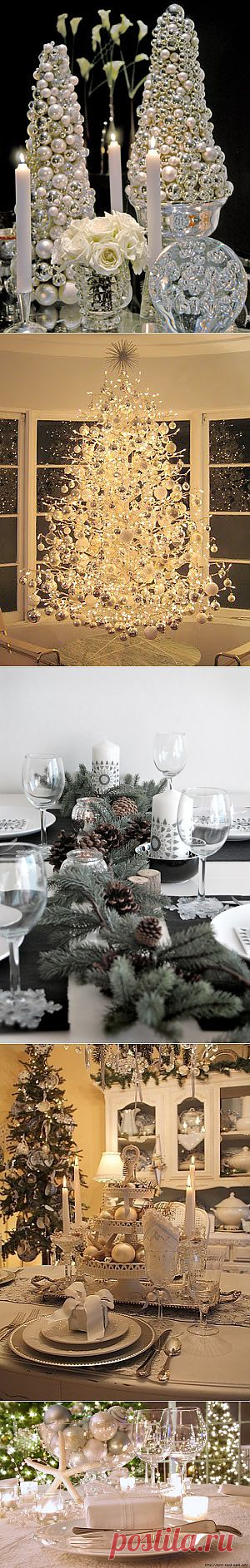 White Christmas. Рождественский декор в белоснежных тонах- чудесные праздничные идеи со всего мира!.