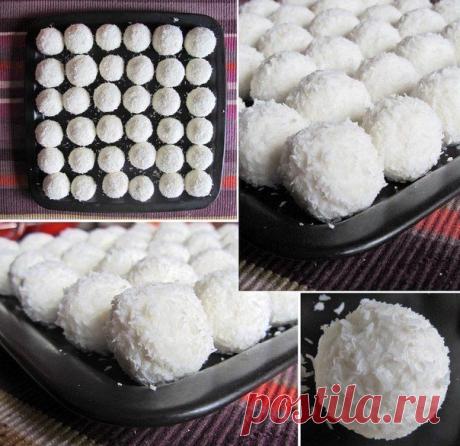 Очень вкусные Рафаэлло из творога .