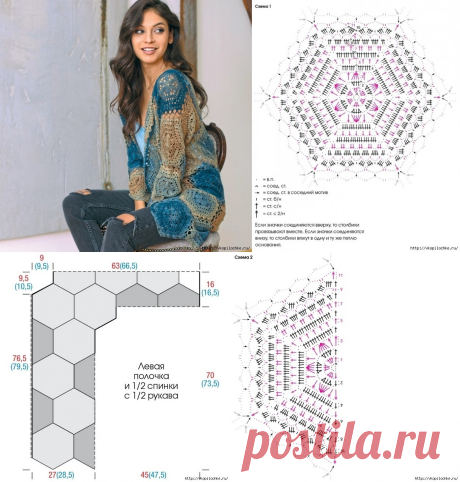 Интересный кардиган из мотивов

РАЗМЕРЫ 36/40 (42/46)