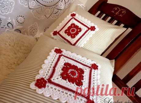 Винтаж в интерьере. Вязание крючком. Фото + схемы.