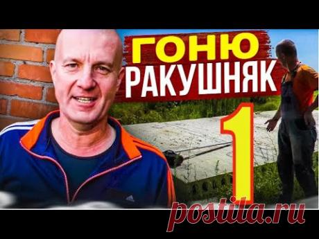 ЛЕПЛЮ лежалый РАКУШНЯК в ПОЛблока, на ЛЕЖАЛОМ песке, под ОБРАТНЫЙ бетонный Каркас для КУМА!