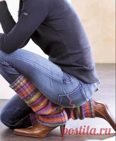 Полосатые гетры / KNITLY.com - блог о рукоделии, мастерклассы