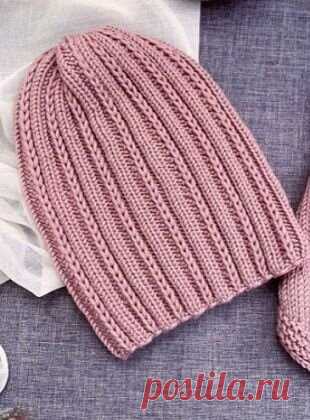 Шапки спицами