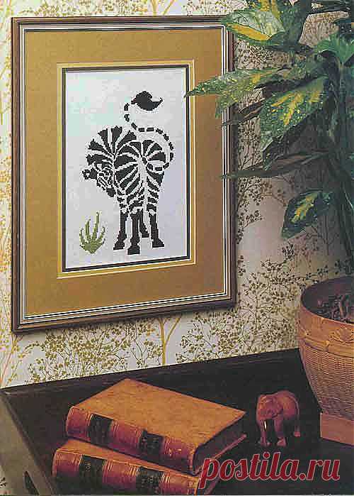 Вышивка "Зебра".... (скорее...ее зад).