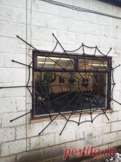 Spider Web Security Grill - Art Of Metal