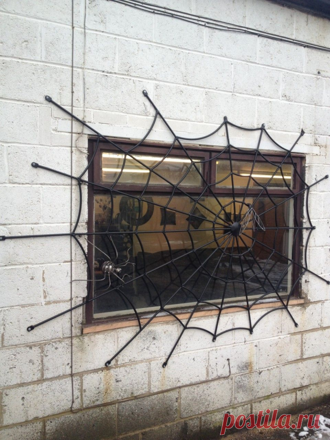 Spider Web Security Grill - Art Of Metal