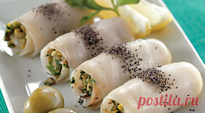 Рулетики из масляной рыбы, пошаговый рецепт с фото