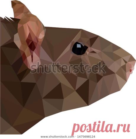 Low Poly Mouse Illustration