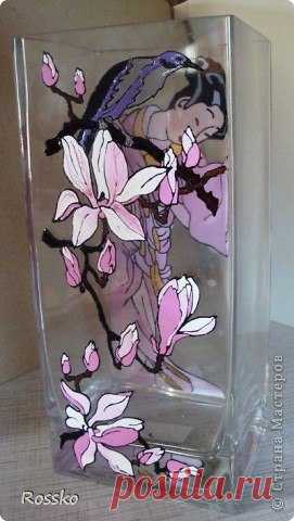 Роспись вазы: роспись по стеклу — Сделай сам, идеи для творчества - DIY Ideas