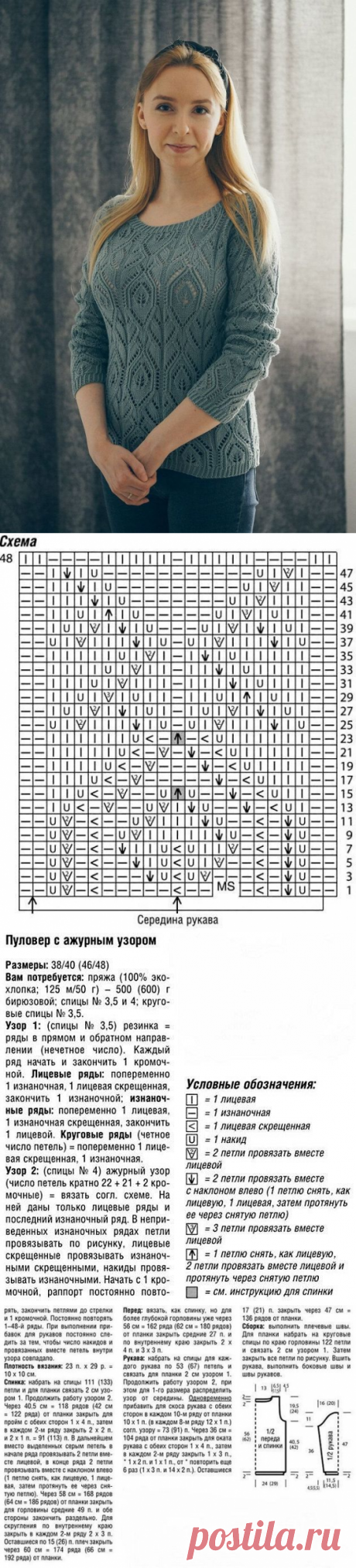 Романтичный джемпер на весну с описанием, схемами. Мой опыт вязания популярной модели. | Вязунчик — вяжем вместе Пульс Mail.ru