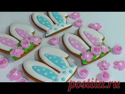 ПАСХАЛЬНАЯ ВЫПЕЧКА Пасхальные пряники УШКИ Роспись пряников / Olya Tortik Домашний Кондитер