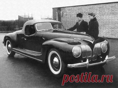 Спортивный советский автомобиль ЗИС-101-"Спорт", 1939 год.