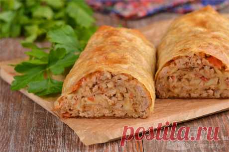 Ленивый мясной пирог (и даже с тестом возиться не надо, ну очень просто готовить) | Совет да Еда | Дзен