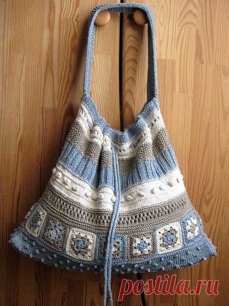 Снова льняная сумка: ru_knitting