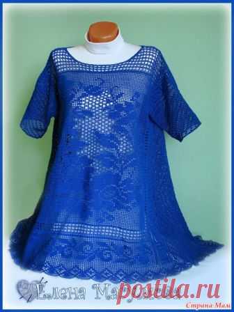 Туника филейная Ура! я туничку довязала! Целый год она у меня в хотелках была, наконец дошла и до нее очередь. Хвалюсь  Туничка связана из Фило ди скозиа № 8. Ушло ровно 10 моточков. Крючок кловер № 1.