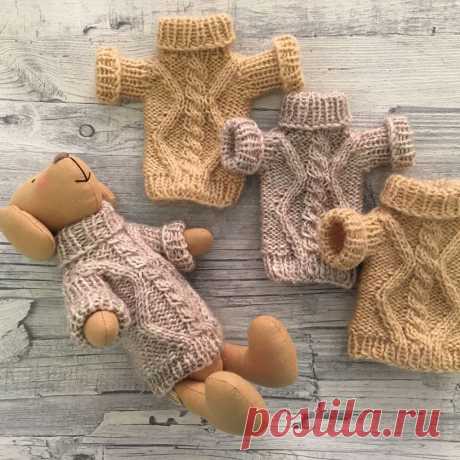 Вяжем уютную кофточку для игрушки - Ярмарка Мастеров - ручная работа, handmade