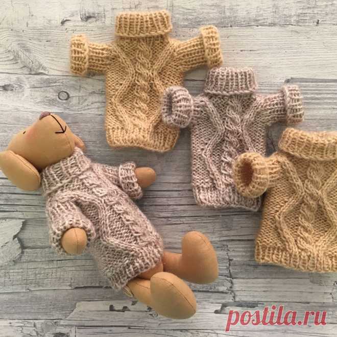 Вяжем уютную кофточку для игрушки - Ярмарка Мастеров - ручная работа, handmade