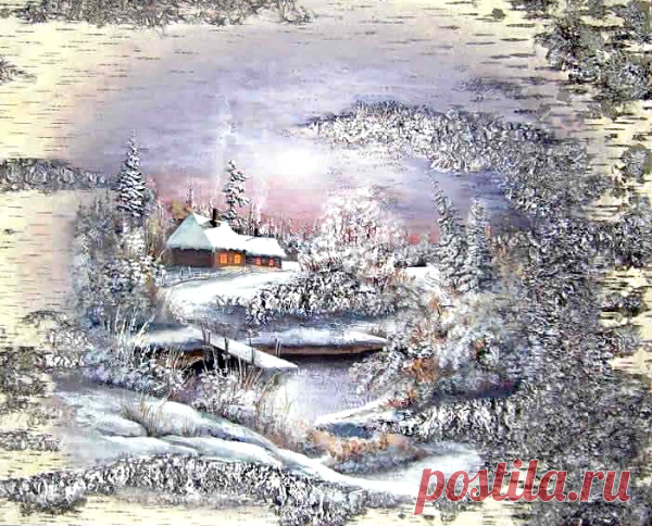 Уникальные и завораживающие пейзажи на бересте художника Сергея Сурина. | Все о природе и творчестве ... | Дзен