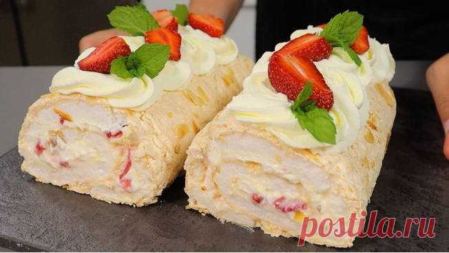 Меренговый рулет в домашних условиях - Вкусные идеи Меренговый рулет – это изысканное угощение ресторанного уровня, которое можно запросто приготовить на собственной кухне, не используя какого-либо