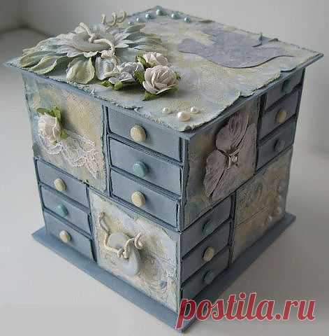 ШКАТУЛКА ИЗ СПИЧЕЧНЫХ КОРОБКОВ