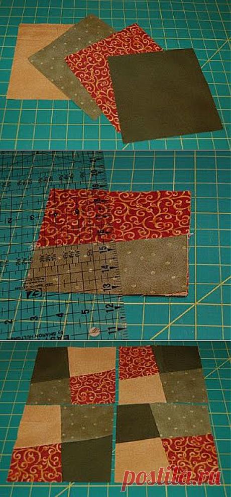 Strandz - Allison Anderson: Crazy Four Patch Quilt Block