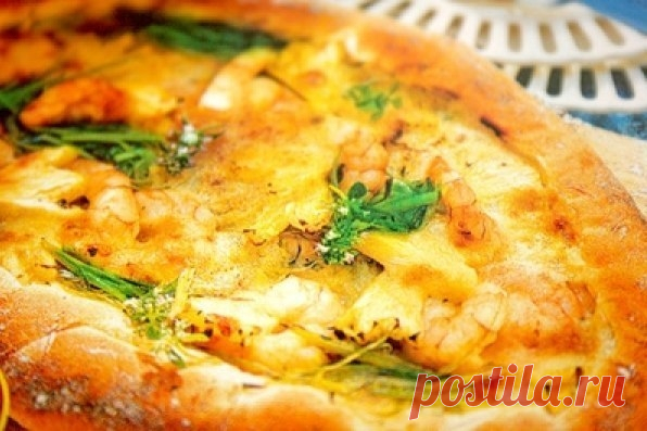 Диетическая пицца с курицей и грибами