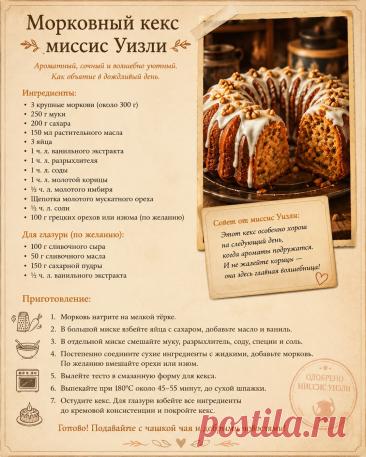 Морковный кекс миссис Уизли