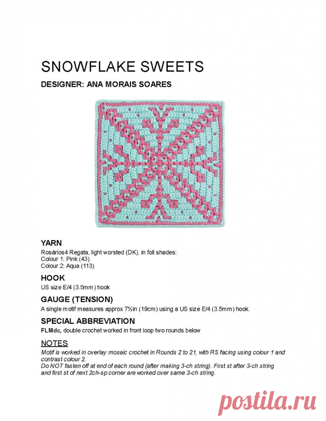 Коллекция проектов крючком в книге «100 Crochet Tiles» | Вязание крючком для начинающих