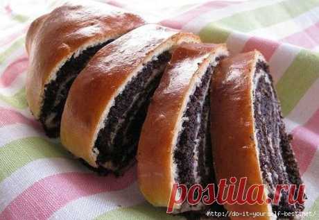 Творожный рулет с маком