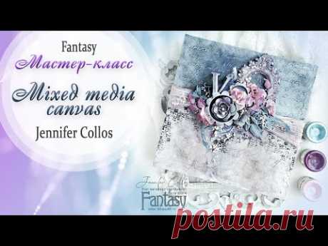 Mixed media canvas by Jennifer Collos - YouTube