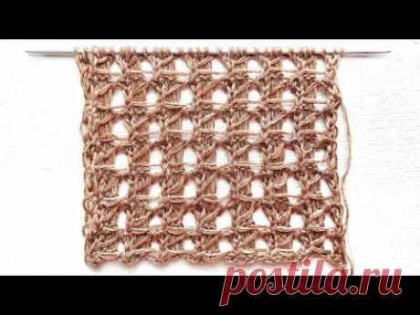 Фактурный ажурный узор для джемпера, кардигана