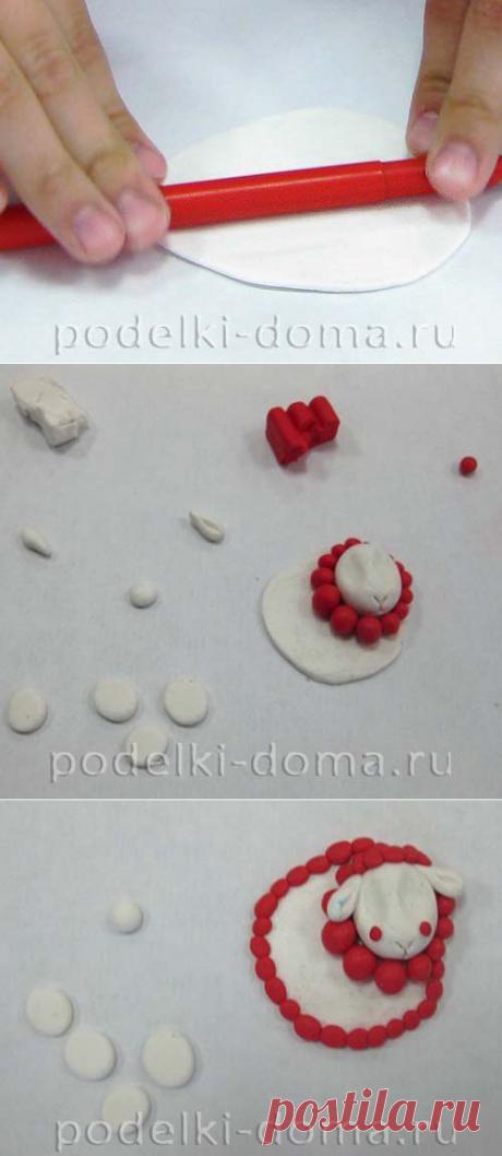 Овечка из пластики. Пошаговый мастер-класс | Коробочка