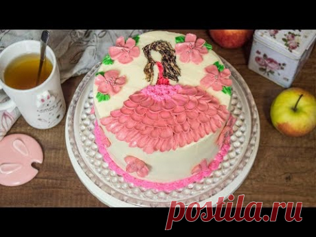 Декор торта масляным кремом