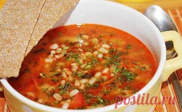 Рассольник с перловкой