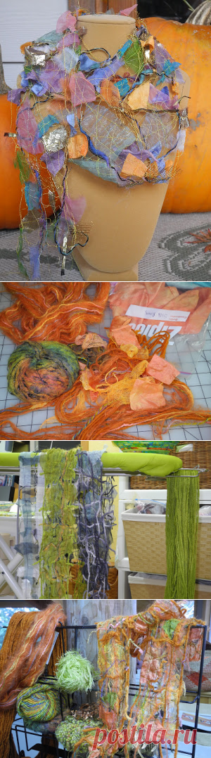 Sherrie loves color!: My "wisp of color" scarves