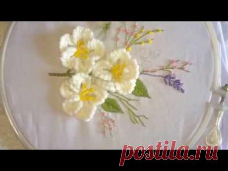 Hand embroidery. Brazilian embroidery.