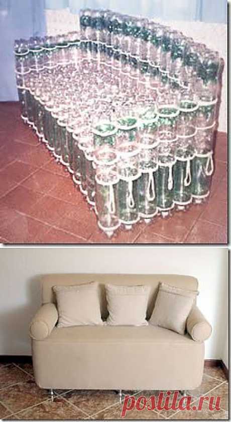 Мебель из пластиковых бутылок своими руками. Мастер класс с фотографиями.