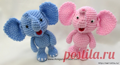 СЛОНИКИ. Игрушки амигуруми крючком