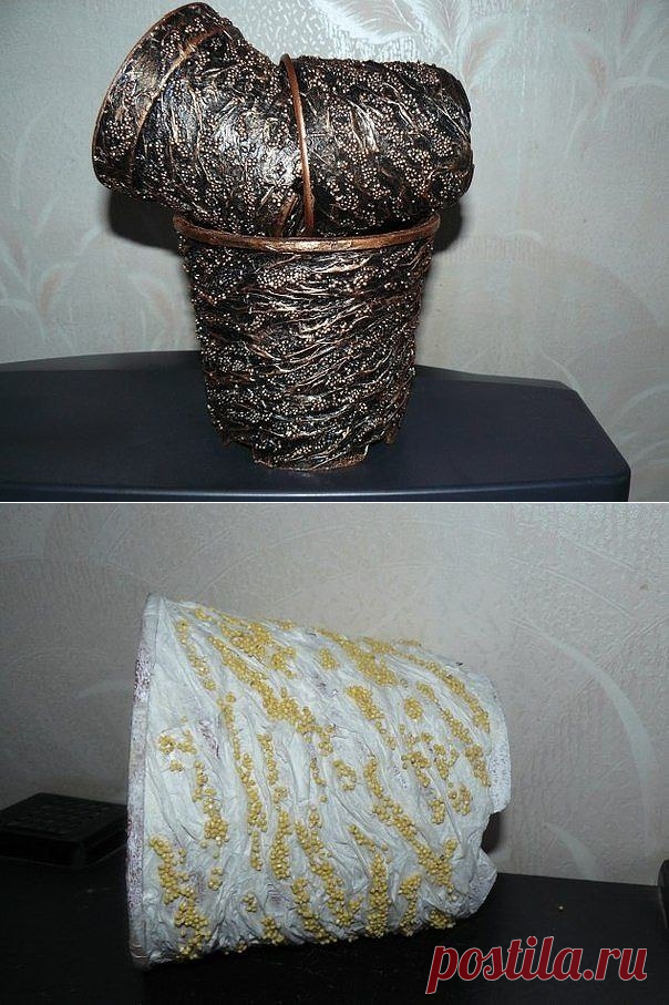 Декор горшочков