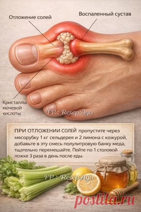 При отложении солей