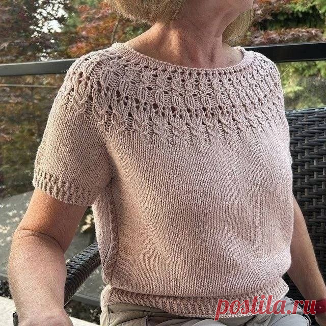Ажурные кокетки, связанные спицами, — это актуальный тренд в мире рукоделия | Вязание идеи для вдохновения | Дзен