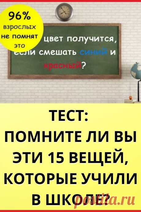 Помните ли вы эти 15 вещей, которые учили в школе?