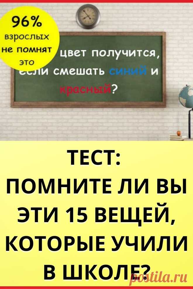 Помните ли вы эти 15 вещей, которые учили в школе?