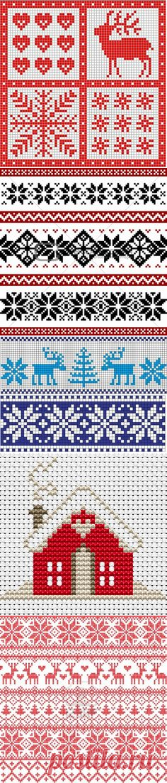 (54) traditional norwegian patterns - Europe Cross-Stitch or knitting or Hardunger needlework | tapestry/filet charts