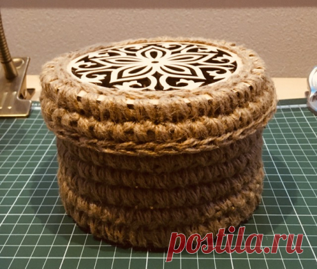 джутовая шкатулка